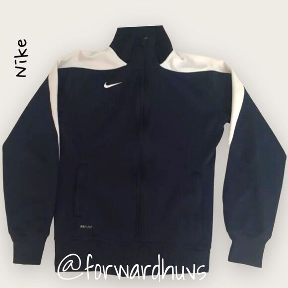 Nike Dri-Fit Navy Blue Track Jacket - Women's Medium - Picture 1 of 12